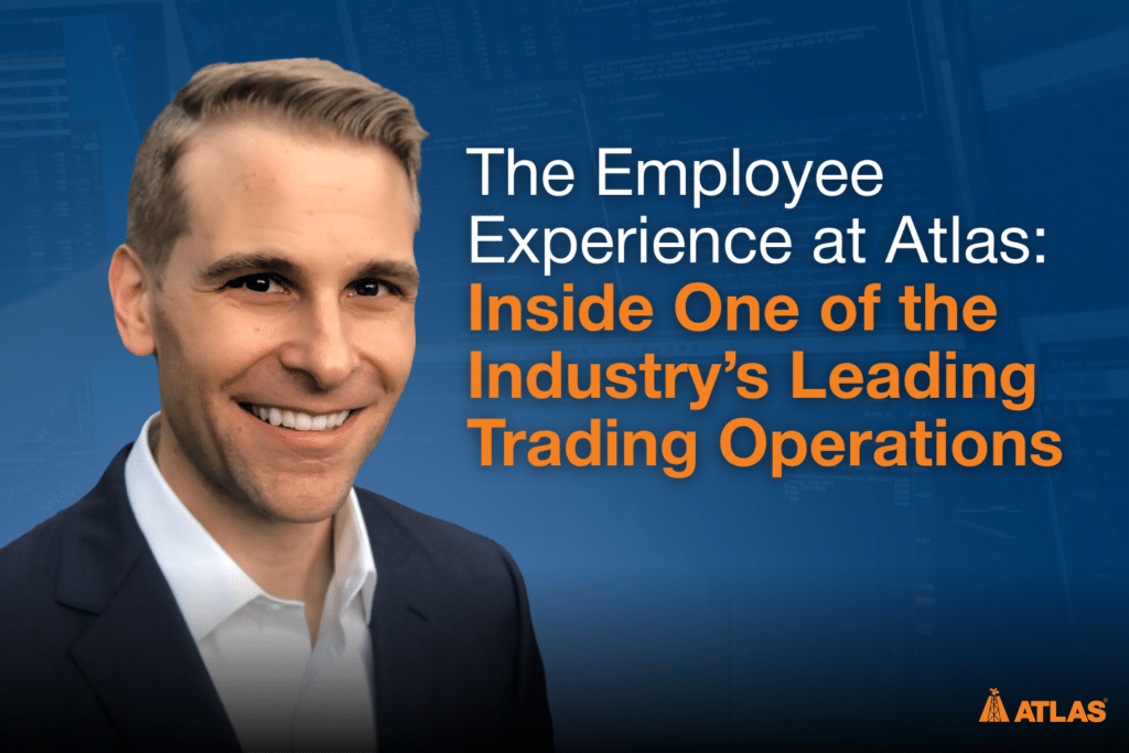 A photo of Eric Francis, Vice President of Products and Renewables, at Atlas Oil Company, with the text "The Employee Experience at Atlas: Inside One of the Industry’s Leading Trading Operations."